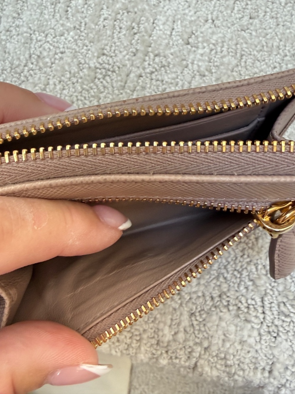 Prada Half Wallet in Beige - Picture 10 of 10